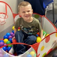 A child plays in a sensory friendly environment.